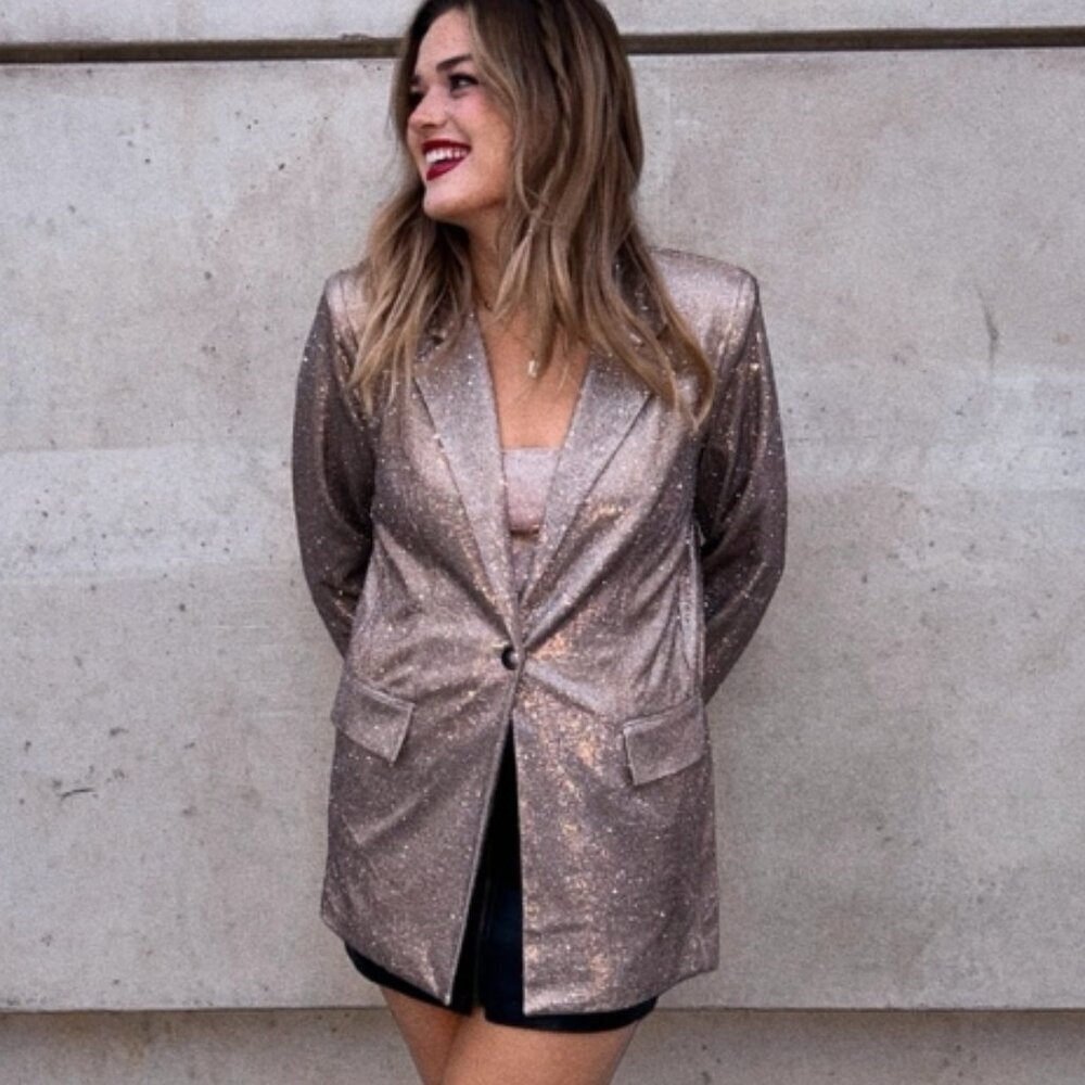 Wild Fable Gold Sequin Blazer